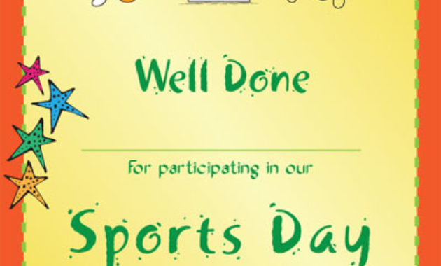 Sports Certificate S96 Pixygraphics Pertaining To Running Certificate Templates 10 Fun Sports Designs