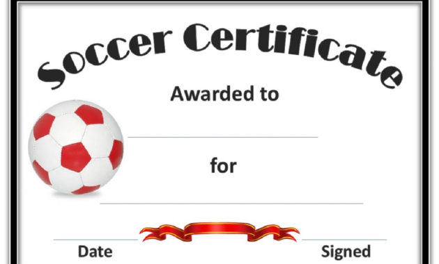 Sports Day Certificate Templates Free Calepmidnightpig Inside Soccer Certificate Template Free