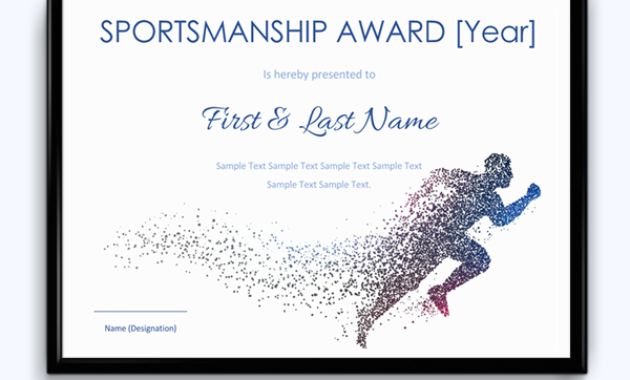Sportsmanship Award Certificate White Themed Design With Regard To Quality Sportsmanship Certificate Template