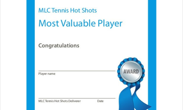 Sportsmanship Certificate Template 4 Free Word Pdf Throughout Free Player Of The Day Certificate Template Free