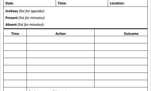 Staff Meeting Agenda 7 Free Download For Pdf Intended For Printable Monthly Meeting Calendar Template