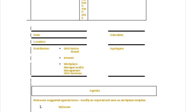 Staff Meeting Agenda Template 10 Free Word Pdf In School Board Agenda Template