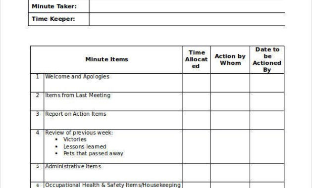 Staff Meeting Agenda Template Doc Aktin Throughout Template For An Agenda For A Meeting