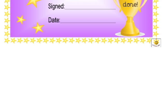 Star Of The Week Award Certificate Template Purple In Student Of The Week Certificate Templates