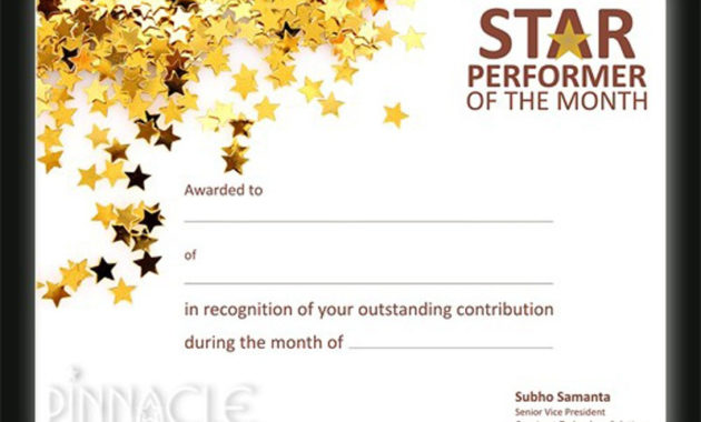 Star Performer Certificate Pertaining To Best Star Reader Certificate Templates