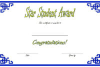 Star Student Certificate Template Top 10 Super Class Ideas With Best Free Student Certificate Templates
