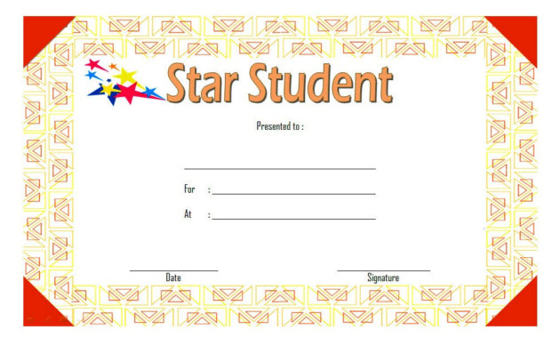 Star Student Certificate Templates 10 Best Ideas Free Regarding Star Award Certificate Template