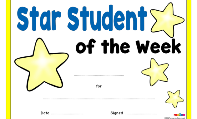 Star Student Certificates Eyfs Ks1 Ks2 Within Printable Star Reader Certificate Template