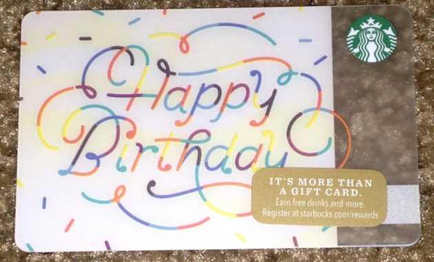 Starbucks Us Gift Card Holiday 2014 &quot;Confetti Happy Intended For Printable Happy Birthday Gift Certificate