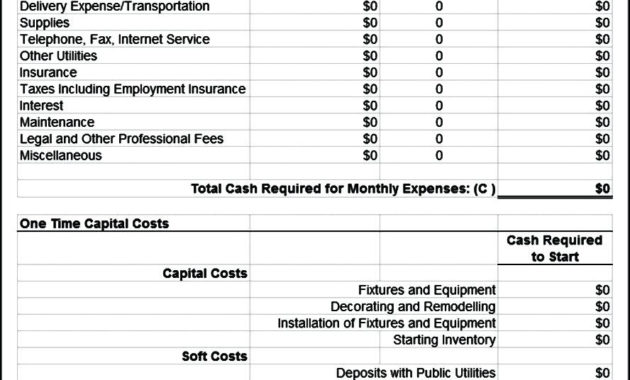 Start Up Cost Template Durunugrasgrup To Business With Regard To Free Business Startup Cost Template