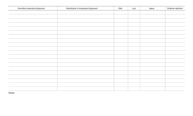Stationery Defect Log Aeronet Software For Aircraft Log Book Template