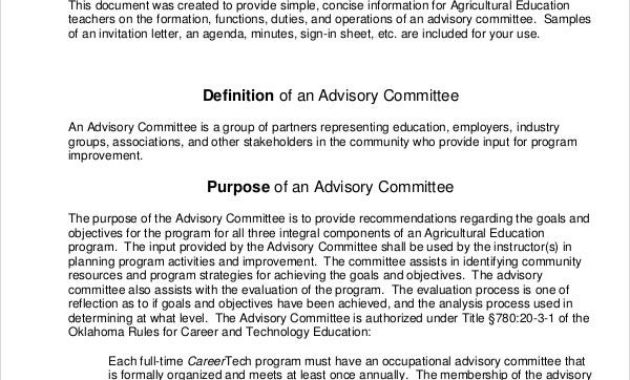 Steering Committee Meeting Invitation Letter In It Steering Committee Agenda Template