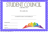 Student Council Certificate Template 8 New Designs Free Inside Printable Student Leadership Certificate Template Ideas
