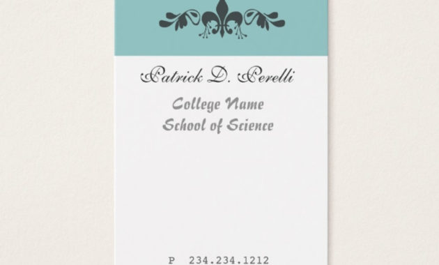 Student Minimal Business Card For Graduate Student Business Cards Template