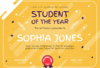 Student Of The Year Landscape Certificate Template In Free Choir Certificate Templates 2020 Designs