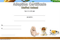 Stuffed Animal Adoption Certificate Template 7 Ideas Free Intended For Awesome Dog Adoption Certificate Free Printable 7 Ideas