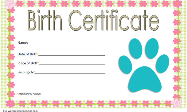 Stuffed Animal Birth Certificate Template 7 Funny Designs Inside Toy Adoption Certificate Template