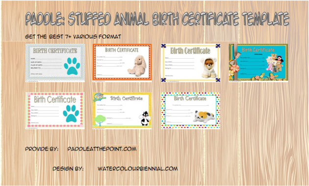 Stuffed Animal Birth Certificate Template 7 Funny Designs Regarding Awesome Amazing Teddy Bear Birth Certificate Templates Free