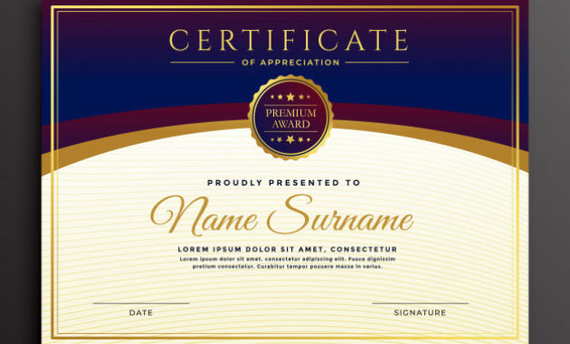 Stylish Certificate Design Professional Template Nohat With Regard To Design A Certificate Template