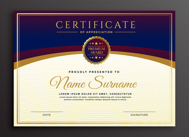 Stylish Certificate Design Professional Template Nohat With Regard To Design A Certificate Template