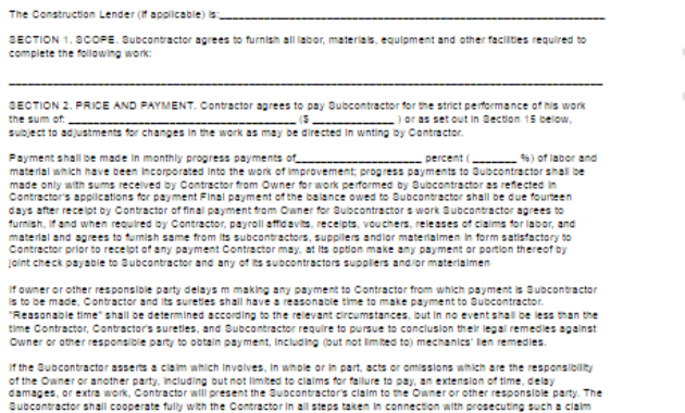 Subcontractor Agreement Free Word Templates Intended For Small Business Subcontracting Plan Template