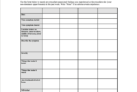 Subject Diary Template To Capture Patientreported Outcome With Pain Log Template