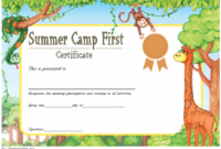 Summer Camp Certificate Design Template Free 1 Two In Summer Camp Certificate Template