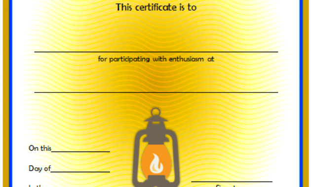 Summer Camp Certificate Of Participation Template Free 2 Pertaining To Summer Camp Certificate Template