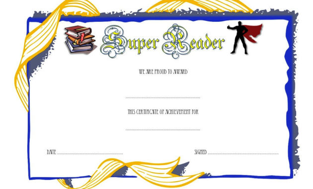 Super Reader Certificate Template 6 For Quality Accelerated Reader Certificate Template Free