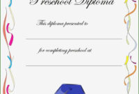 Superb 11 Preschool Certificate Templates Pdf 2020 With Regard To Daycare Diploma Template Free