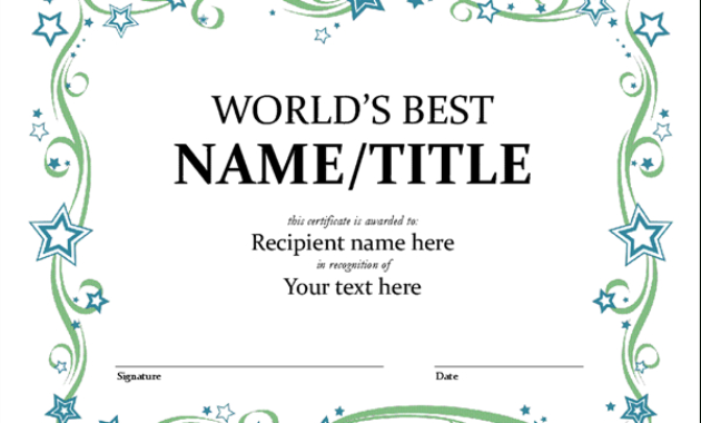 Superlative Certificate Template Professional Templates With Regard To Quality Superlative Certificate Templates