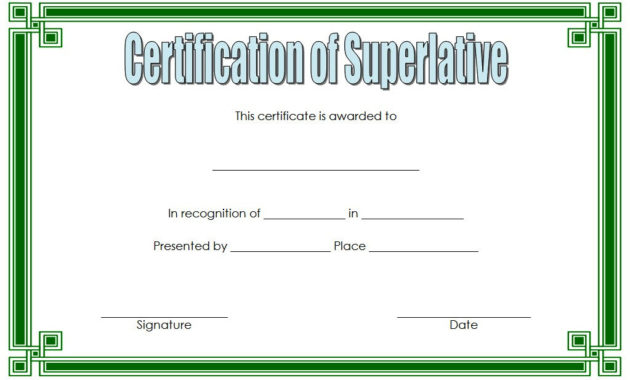 Superlative Certificate Templates Free 10 Great Designs With Regard To Kindness Certificate Template 7 New Ideas Free