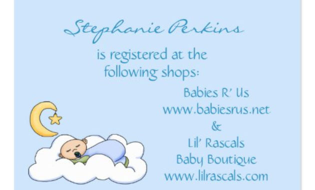 Sweet Dreams Baby Registry Cards Large Business Cards With Printable Baby Shower Gift Certificate Template Free 7 Ideas