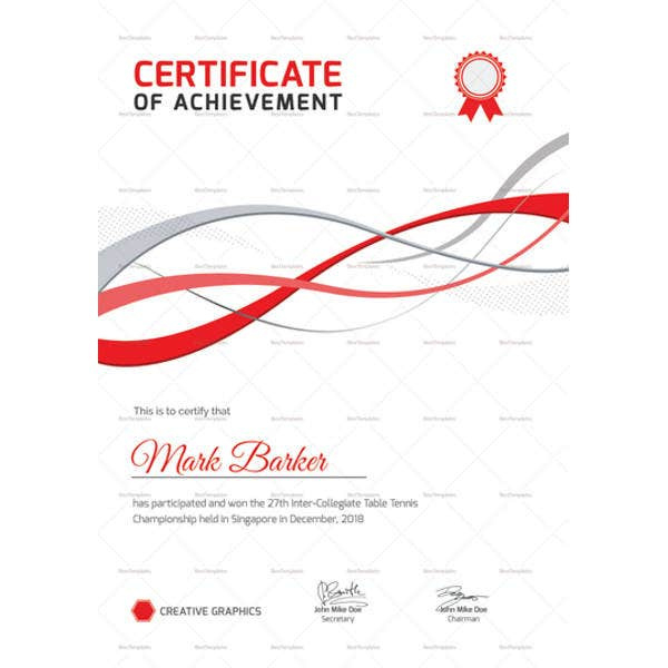 Table Tennis Certificate 5 Word Psd Format Download Inside Free Tennis Participation Certificate