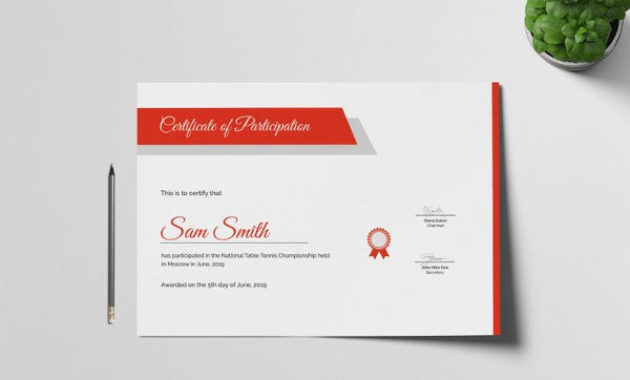 Table Tennis Certificate Template 7 Free Word Pdf Psd Throughout Tennis Achievement Certificate Templates