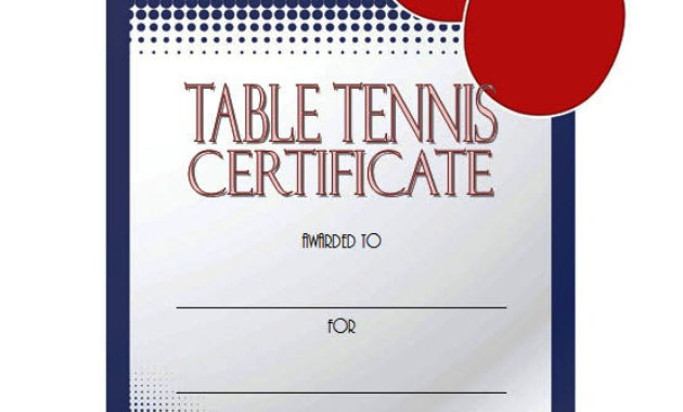 Table Tennis Certificate Templates Editable 10 Best Designs For Tennis Achievement Certificate Templates