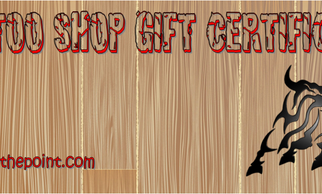 Tattoo Gift Certificate Template 7 Shop And Voucher Ideas Intended For Tattoo Gift Certificate Template