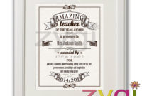 Teacher Appreciation Editable Certificate Vintage Style With Free Teacher Appreciation Certificate Free Printable