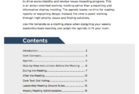 Team Lead Meeting Agenda Template • Invitation Template Ideas With Regard To Best Weekly Meeting Agenda Template