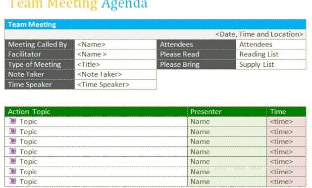 Team Meeting Agenda Template Dotxes With Regard To Best Community Meeting Agenda Template