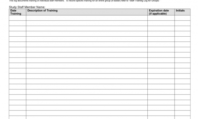 Template Employee Training Record Template Employee Intended For Printable Employee Training Log Template