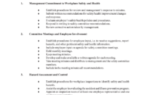Template Safety Committee Meeting Minutes Template Osha With Safety Committee Meeting Template