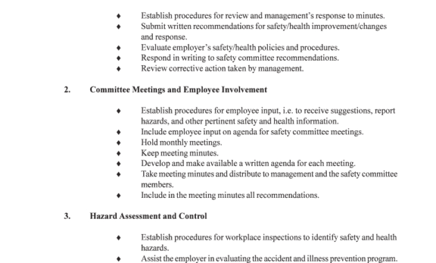 Template Safety Committee Meeting Minutes Template Osha With Safety Committee Meeting Template