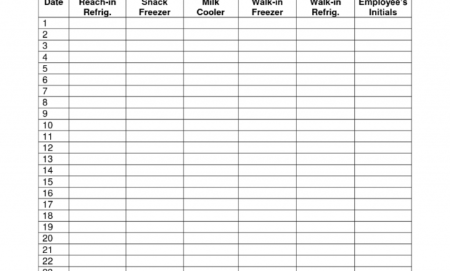 Templates Temperature Log Template Employee Temperature With Refrigerator Temperature Log Template