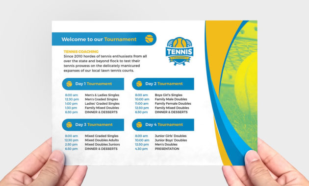 Tennis Event Flyer Template Psd Ai Vector Brandpacks Intended For Free Meeting Flyer Template