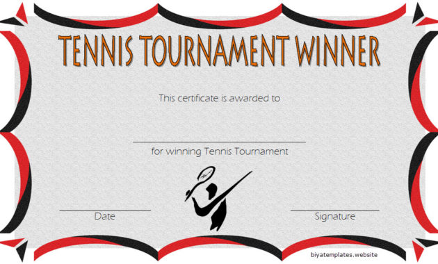 Tennis Tournament Certificate Templates 8 Sporty Designs Throughout Volleyball Tournament Certificate 8 Epic Template Ideas