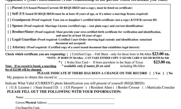 Texas Birth Certificate Template Fill Online Printable With Free Fillable Birth Certificate Template