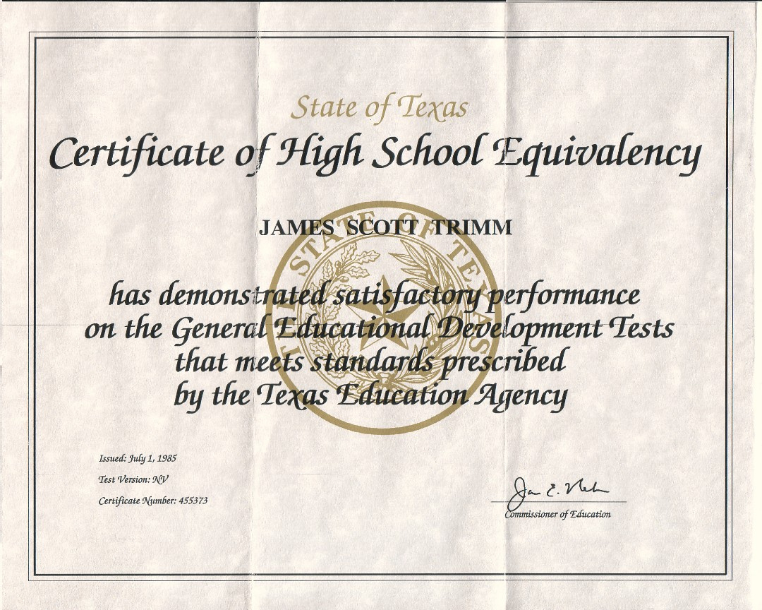 Texas Ged Certificate Hozzt For Ged Certificate Template For Ged Certificate Template