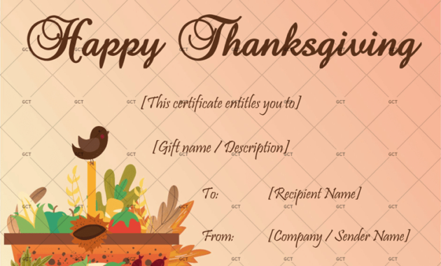 Thanksgiving Gift Certificate Template Basket 5614 Gct Regarding Best Thanksgiving Gift Certificate Template Free