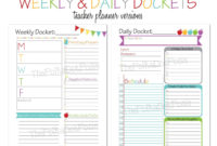 The Polka Dot Posie New Teacher Homeschool Planners Within Agenda Template For Students